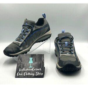 Merrell Women's Gray Blue Mesh Siren Edge 3 Vibram Sole Hiking Shoes Sz 9.5 3236